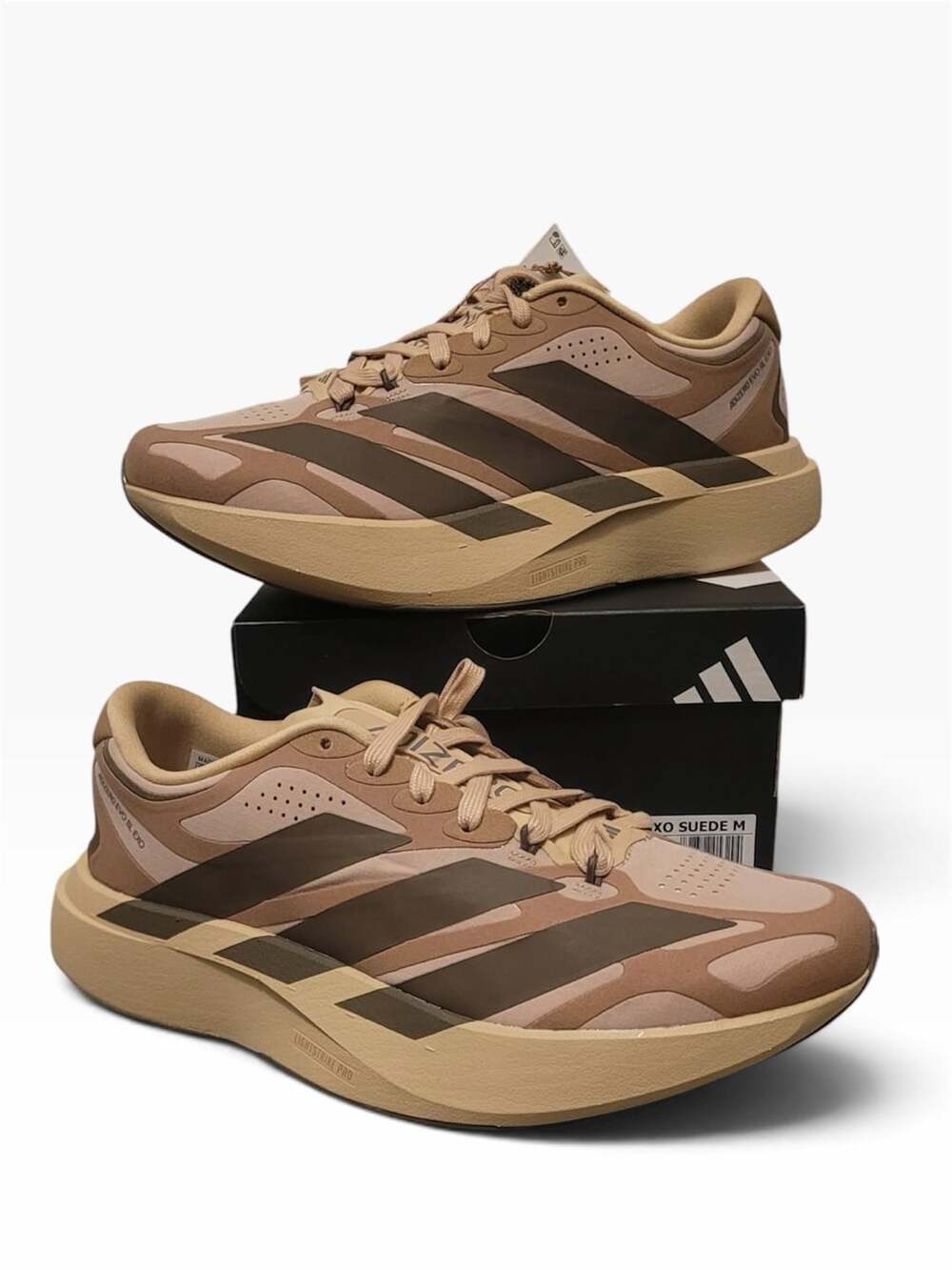 NEW Adidas Adizero Evo SL Exo Suede Magic Beige Men's 7.5, Women’s 8.5 KI2685